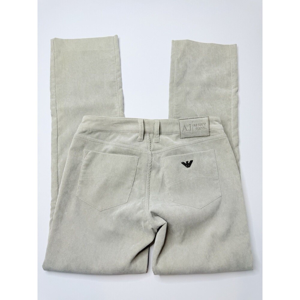 Armani Jeans Womens 27 Gray Corduroy Pants Bootcut Stretch Designer Italy 28x30 - Picture 5 of 13